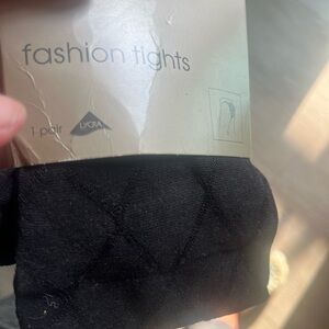 Black Lycra tights triangle pattern